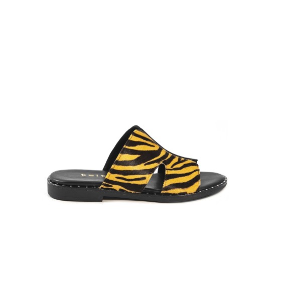 SLIPPER 2207-CANDELA BLACK-YELLOW PONY