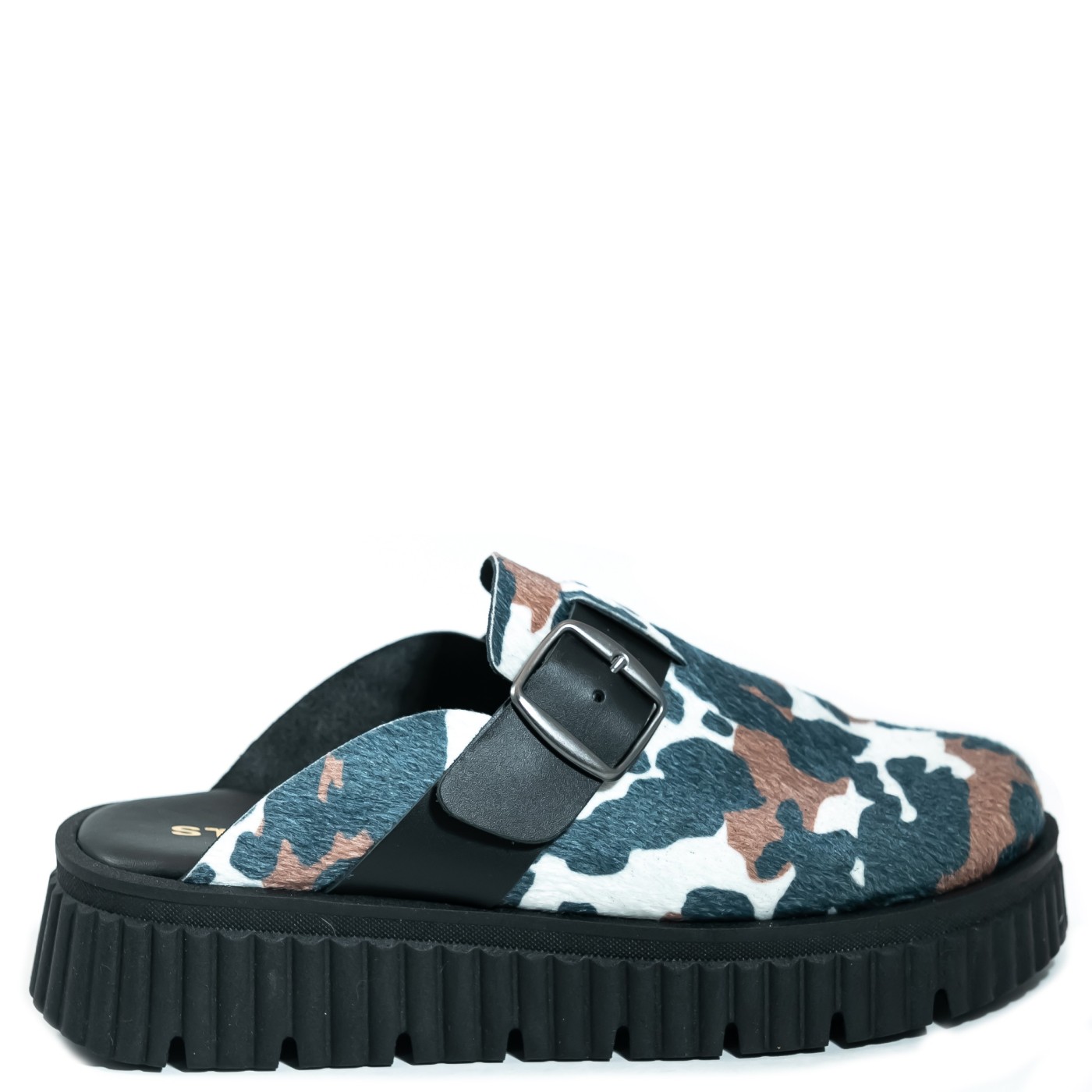 MULES 26504-STEP BLACK&WHITE