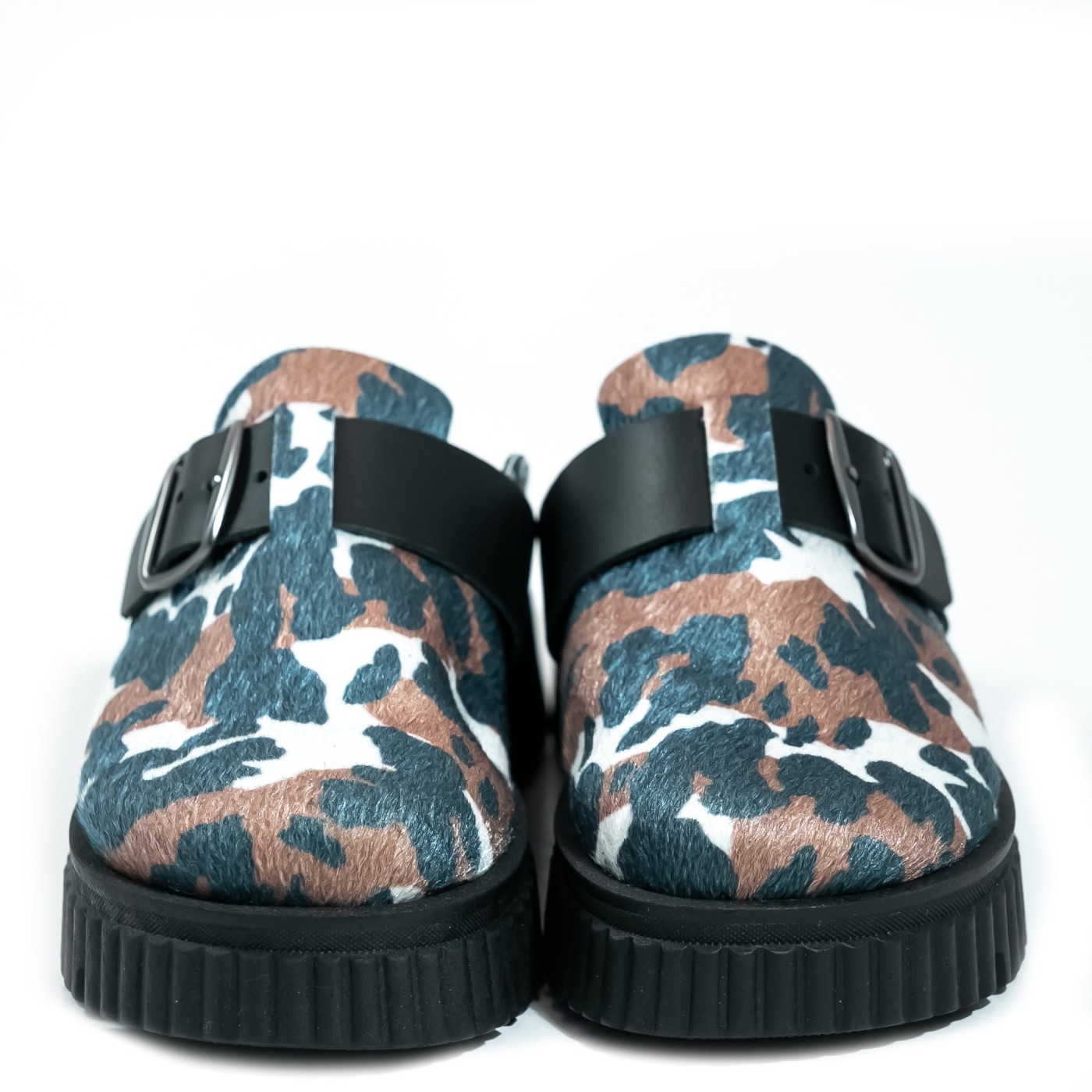 MULES 26504-STEP BLACK&WHITE