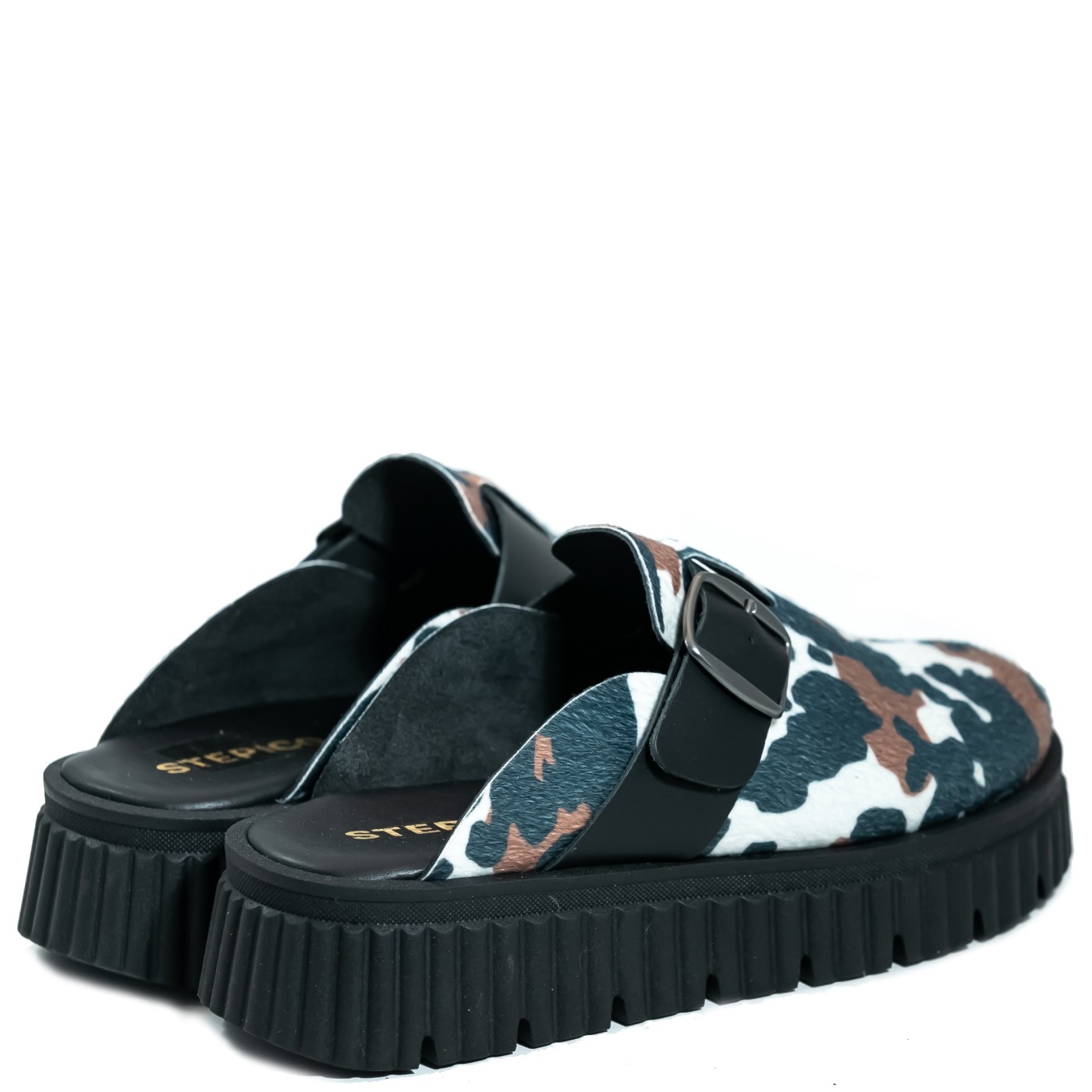 MULES 26504-STEP BLACK&WHITE